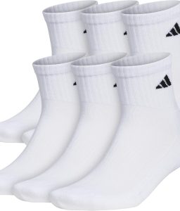 Men's Socks, Athletic Cushioned Quarter 6-Pack, Ankle Fit with Arch Support