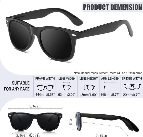 Square Sunglasses Polarized UV Protection Trendy Designer Sun Glasses Men Women - Image 5