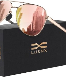 Aviator Sunglasses for Men Women Polarized - UV400 Protection, Stylish Shades, Driving, Outdoor Activities