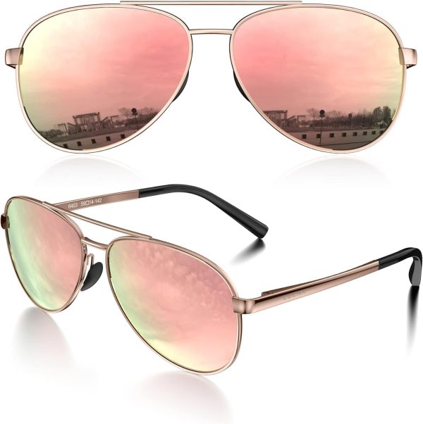 Aviator Sunglasses for Men Women Polarized - UV400 Protection, Stylish Shades, Driving, Outdoor Activities - Image 7
